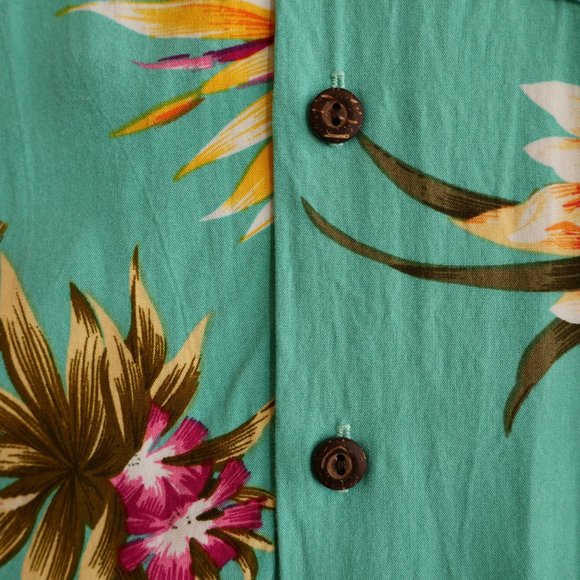 Two Palms Ceres Green Short Sleeve Button Down - Picture 5 of 6